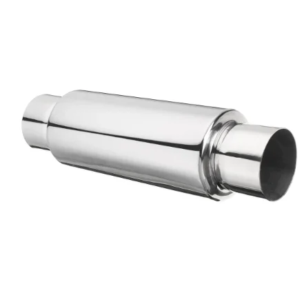 Car Exhaust Muffler 2.5 Inch Inlet Stainless Steel Universal Resonator 12 Inch Long Performance Muffler