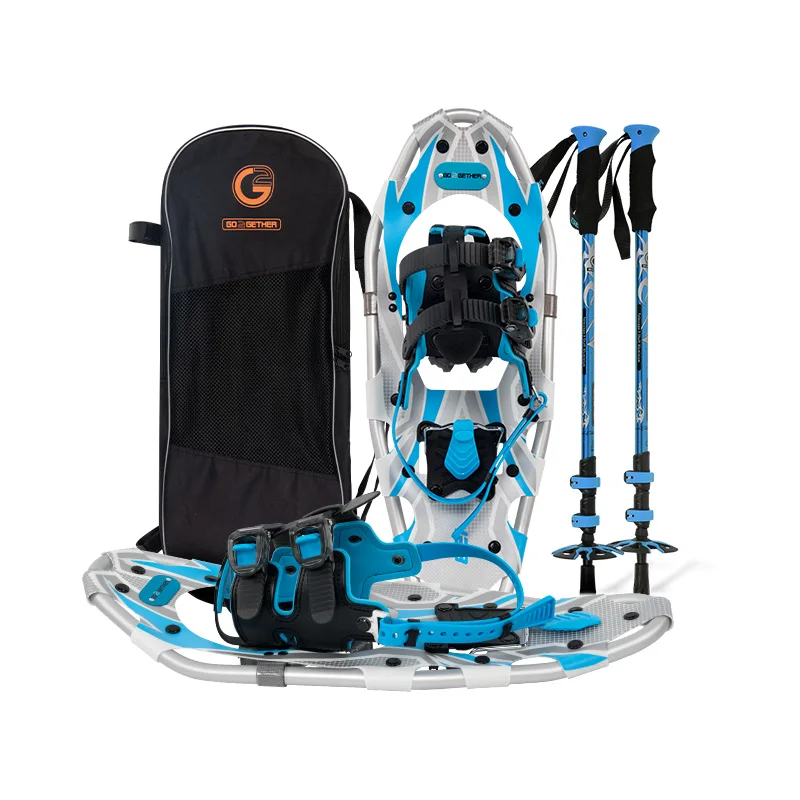 Wholesale cheap aluminum HDPE custom snow shoe manufacture China normal factory price outdoor black snowshoes
