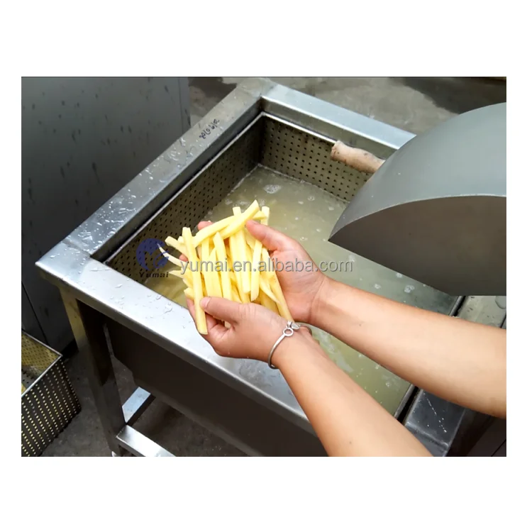 Turkey Automatic Gas 100Kg/H Manufacturing Frozen Long French Fries Making Machine