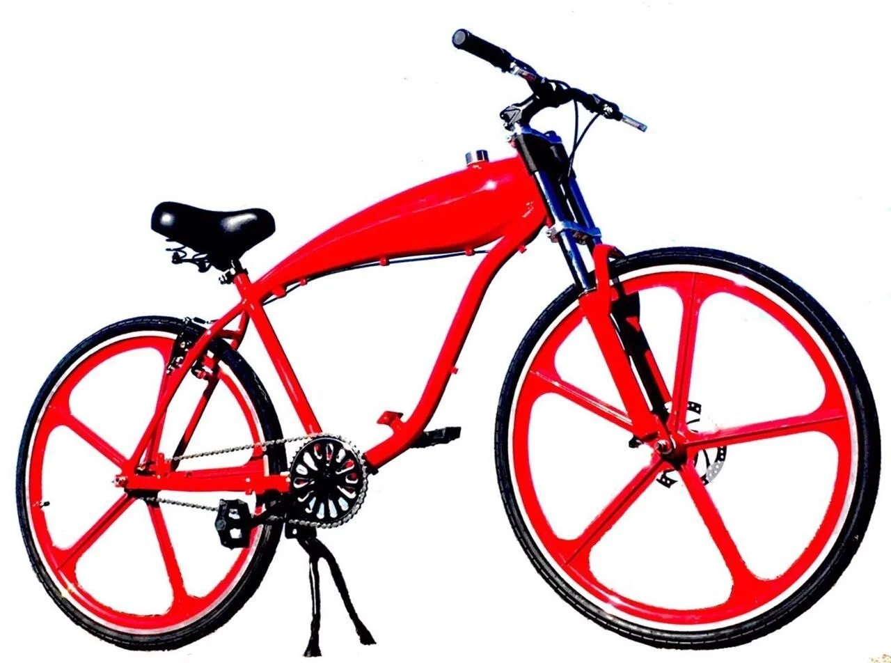 CDH Motorized Bicycle with Mag Wheel, Gasoline Engine Bicycle, Gas Bike 26inch built in 2.4L gas frame/ gasoline bicycle