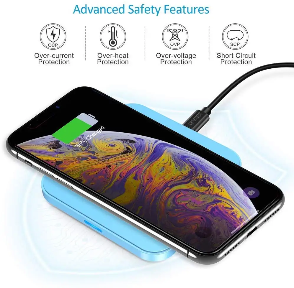  CHOETECH New Arrivals Portable 10W Ultra Thin Polymer Wireless Charger Power