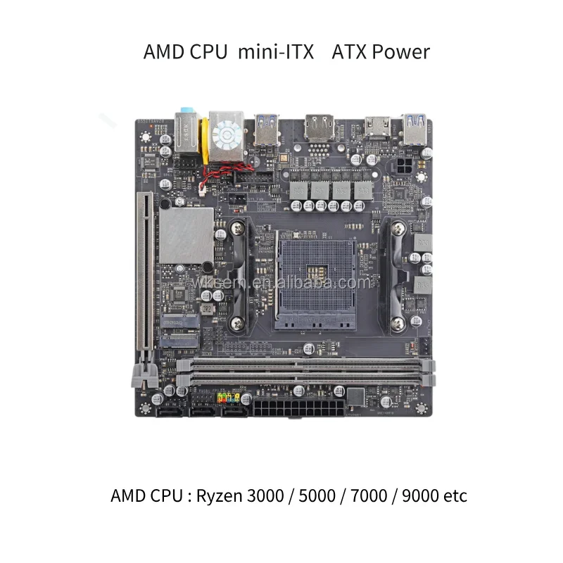 Customized mini-ITX pc,Half-Height Mini Desktop Computer Intel CPU/AMD CPU, optional motherboard,Aluminum chassis(TA65)ATX Power