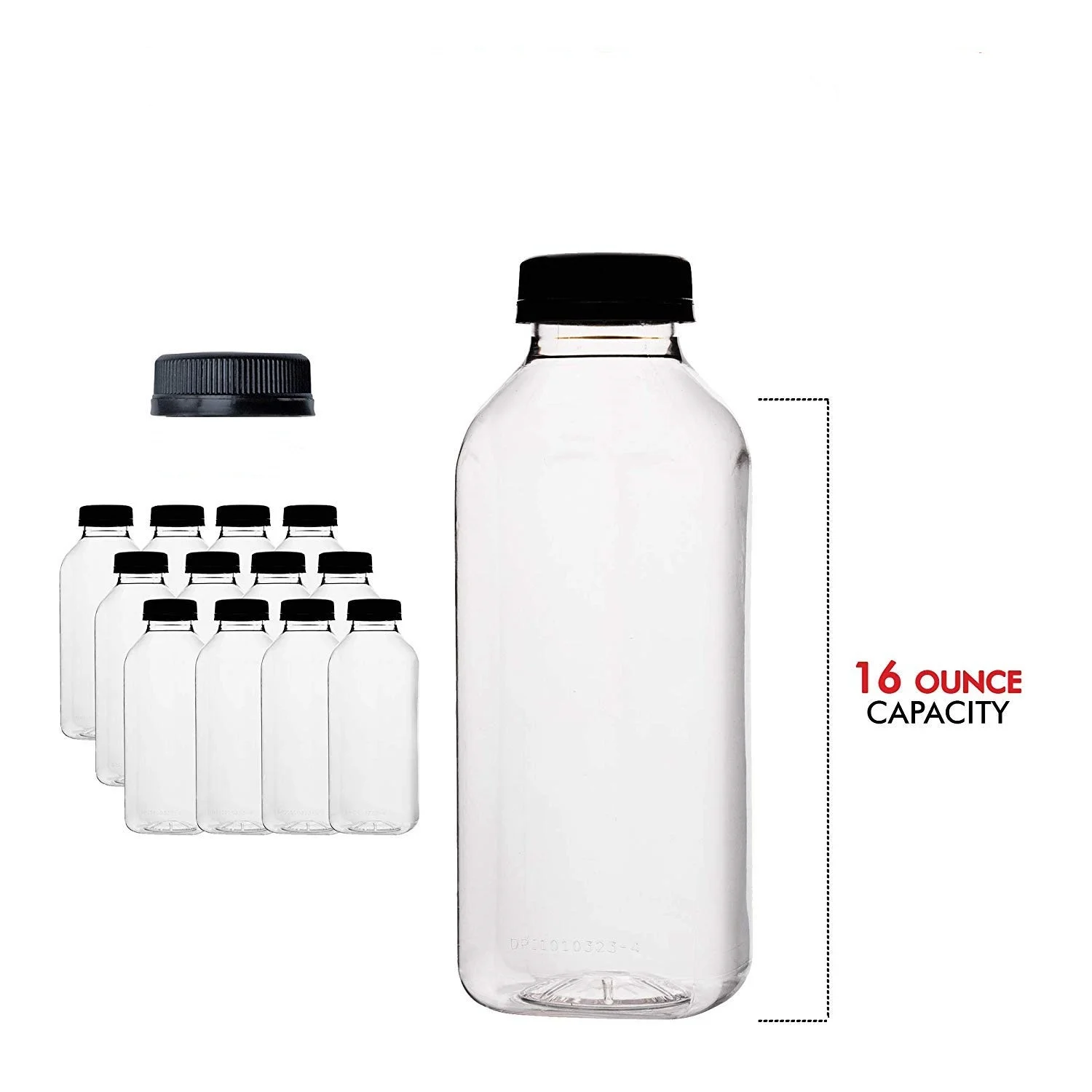 2 oz 6 oz 8 oz 10 oz 12 oz 16 oz clear beverage PET  plastic bottle cold pressed juice bottles with tamper proof cap