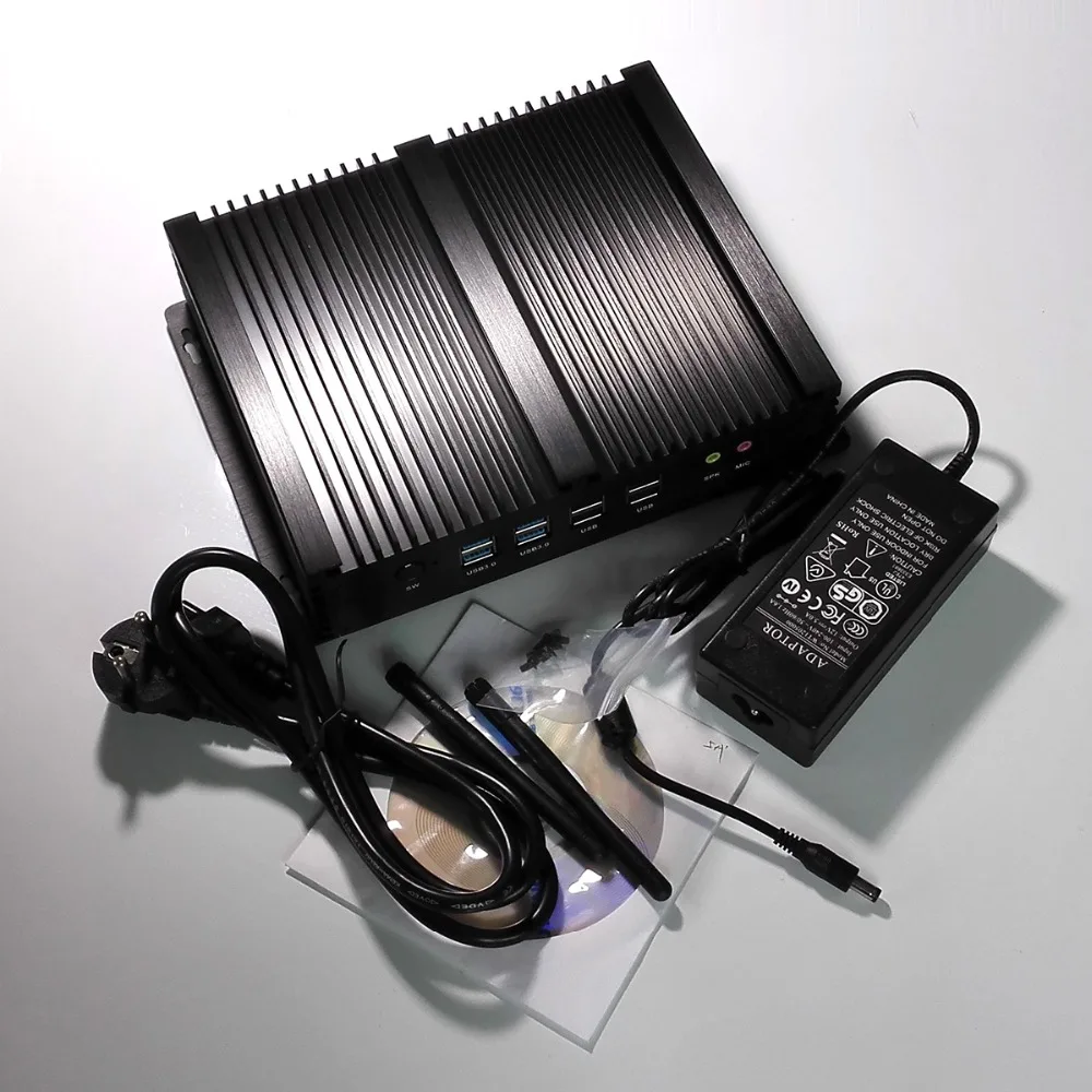 Compact Rugged Core I7 5500U Fanless Mini PC Win7 Gaming Mini ITX Case Industrial Embedded Computer 12V 2 LAN 6 RS232 Desktop PC