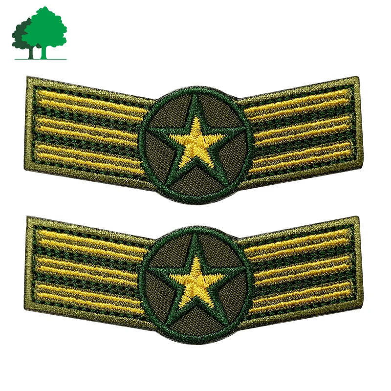 High Quality Patch Manufacturers Machine Embroidery Shoulder Patches Custom Epaulet