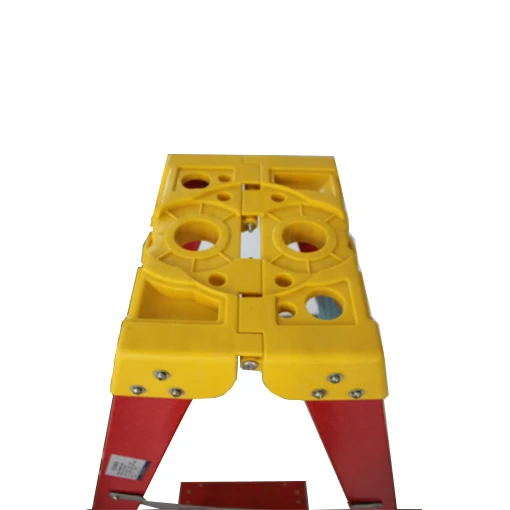 high-quality composite grp electric insulating With Platform Tool Traymovable tripod fiberglass ladder