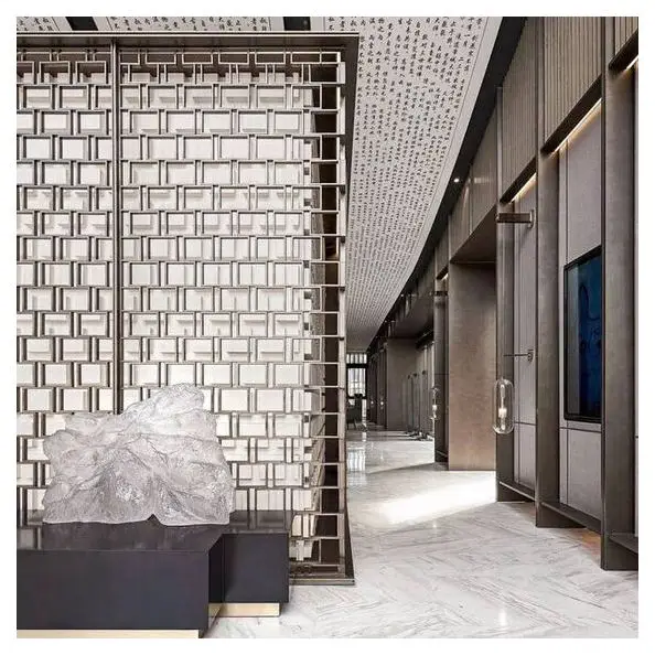 Metal Fit Out Projects Supplier Of 304 10mm Laser Cut Decorative Privacy Screens Stainless Steel 316 Sand Blasting Wall Divider