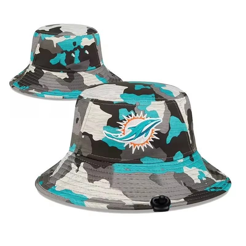 n F L newly designed 3D embroidered logo for male and female fans of hip hop bucket hat