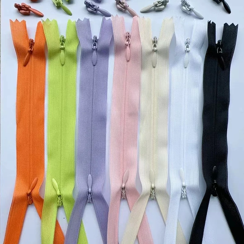 Nursing clothes double zipper invisible multi colors #3 lace tape two way invisible zipper for maternity clothes