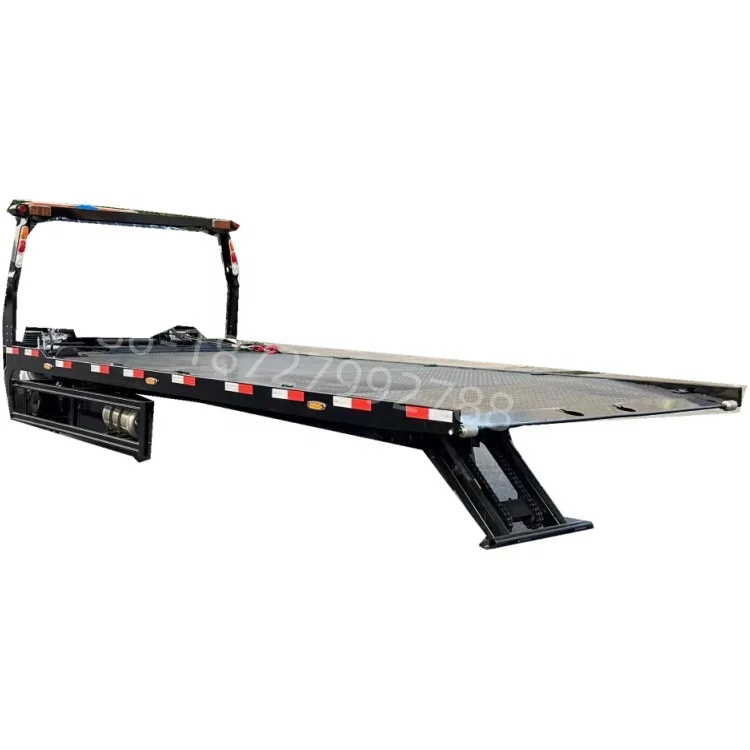 Complete Full Sit Ground Multi-purpose Chain Hook Towing 3MT 4MT 0 Degree Semi-tilting Sliding Plate Road Block Wrecker Tray