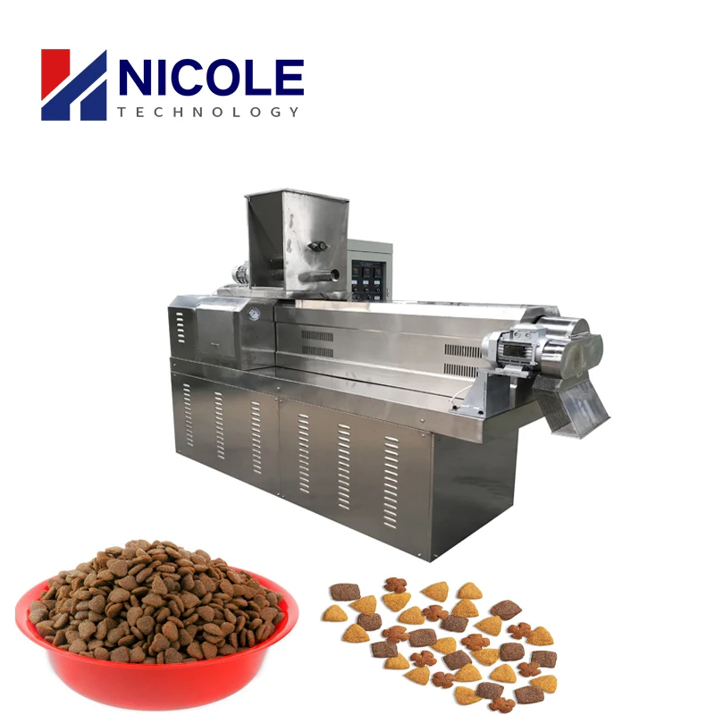 Popular Industrial Small Scale Dry Dog Food Production Machine For Dog Pellet Making