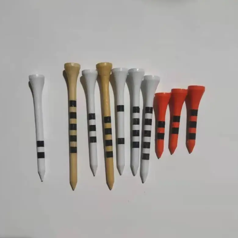 Тройники для гольфа премиум-класса деревянные полосатые профессиональные 100 2 3/4 дюйма Лидер продаж под заказ тройник для гольфа деревянный бамбук 83 мм 3 полосы на Тройник