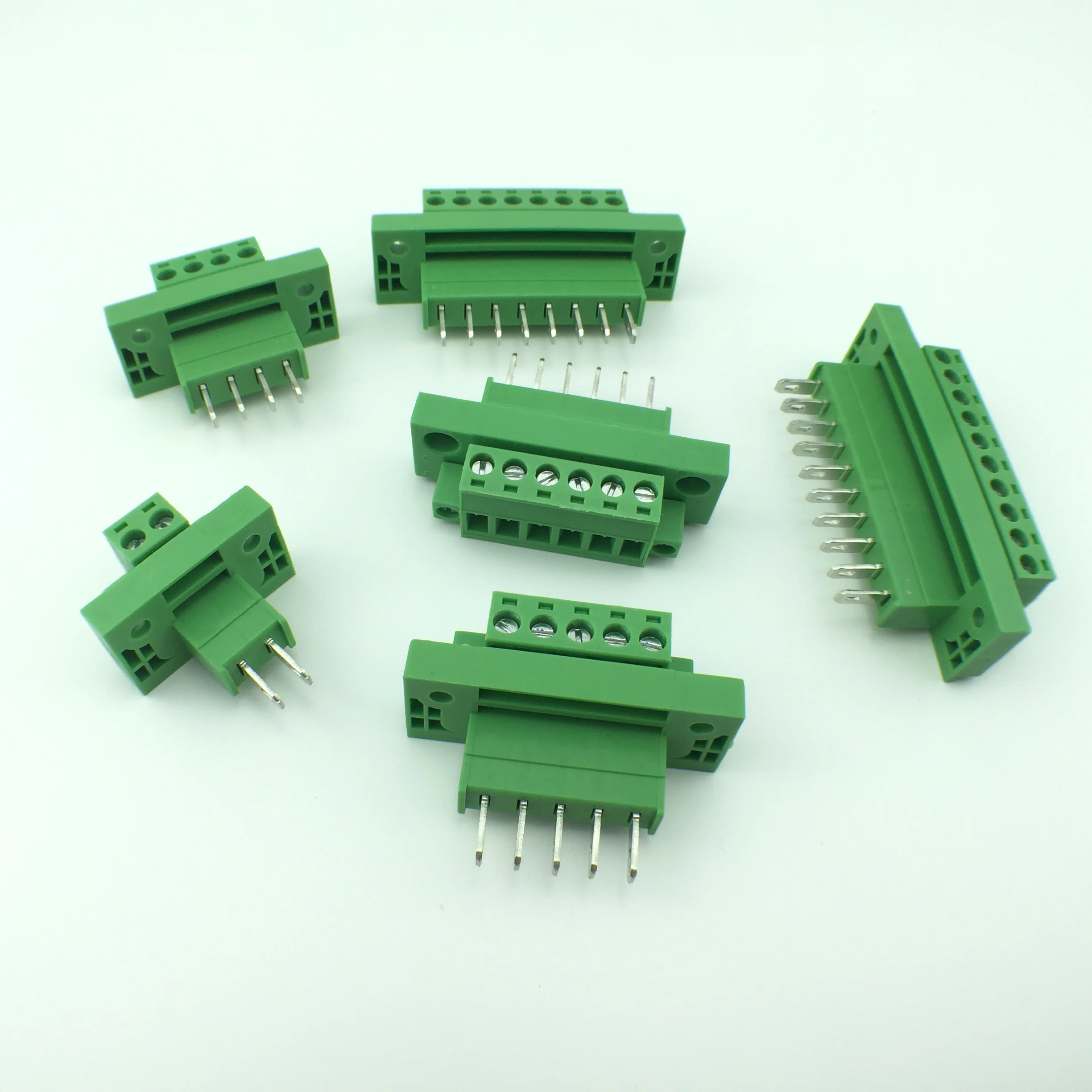2edgwb2edgkm-5.08mm through wall plug in terminal block with fixed panel PCB welding connector