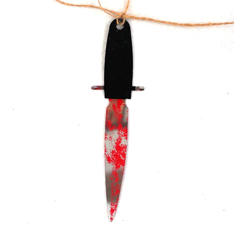 Halloween paper blood weapon knifes banner decoration