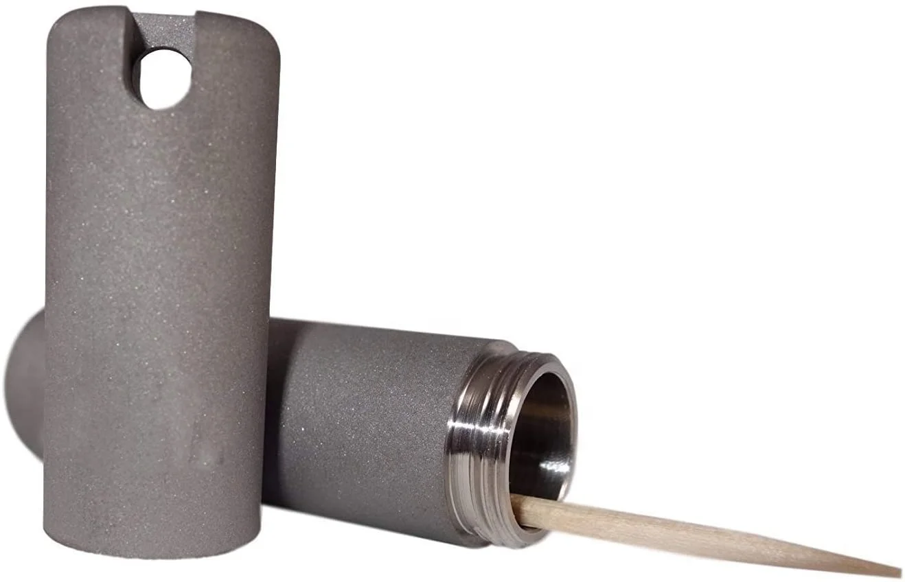 portable Titanium toothpick holder for outdoor