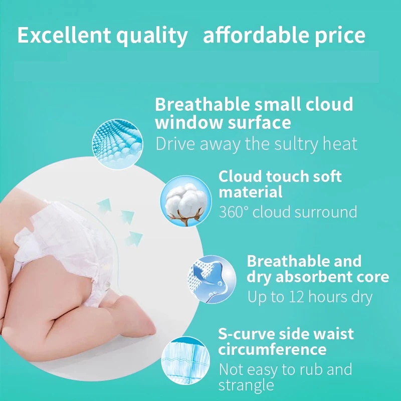 drypers baby diapers pant High Quality Soft Breathable  Disposable Baby Diaper Pants 5 Cotton Baby Diaper Training Pants