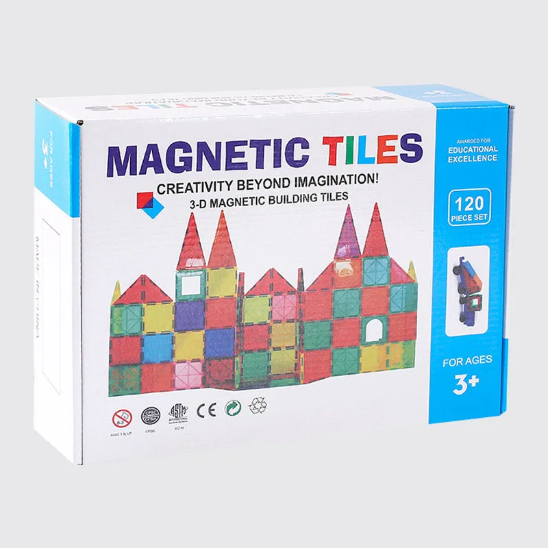 Creative 3D Colorful Window Puzzle Magnetic Tablets Strong Magnetic Kids Building Block Toy Set Developing Boy Girl Intelligence