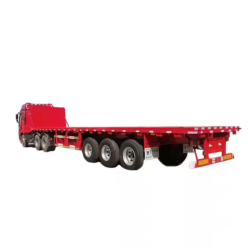 Car 60 foot flat trailer four axle semi-trailer wholesale price axles flatbed semi-trailer
