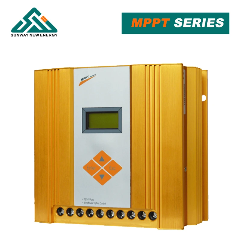 Reverse polarity protection 600W 24v mppt wind solar hybrid charge controller lcd solar charge controller