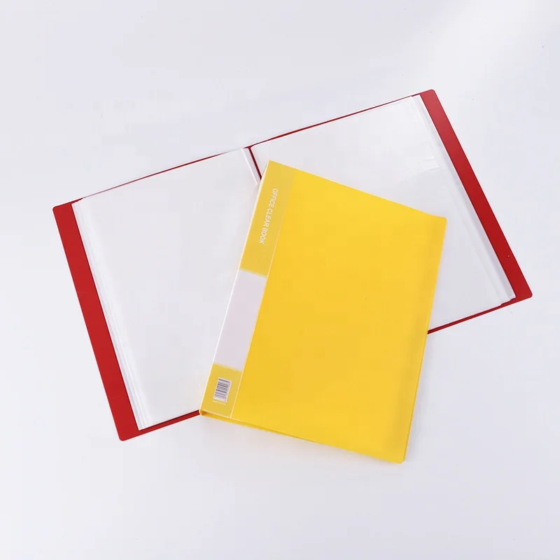 Wholesale transparent information book A4 insert folder Office file book 10 30 40 60 loose leaf storage book