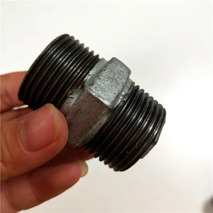 Galvanized Hexagon Nipple Malleable Iron Pipe Fitting/Cast Iron  Thread Nipple
