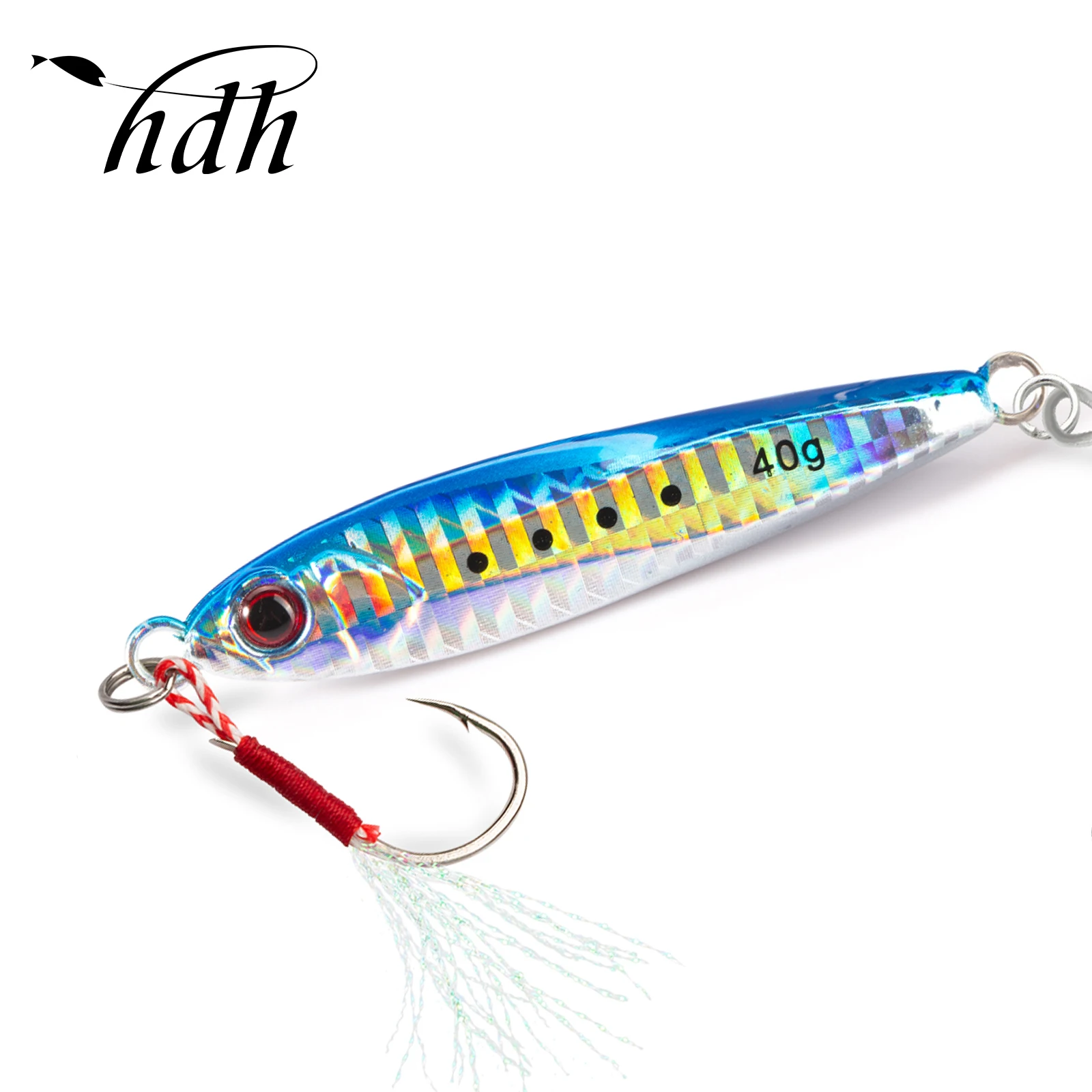20g 30g 40g high quality saltwater fishing jig heads lures luminous metal jig lure slow pitch jigging