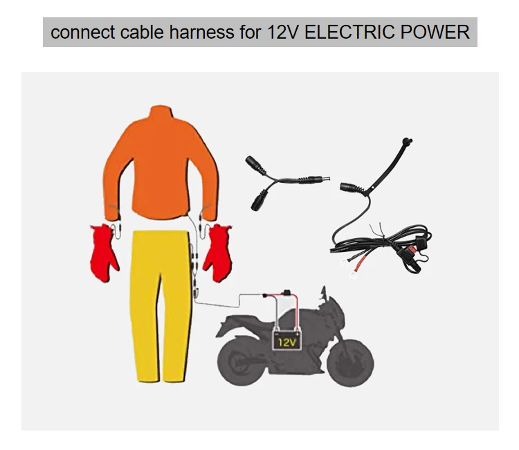 MIDIAN CHINESE FACTORY New design 7.4V or 12V rechargeable battery heated motorcycle gloves for winter riding skiing