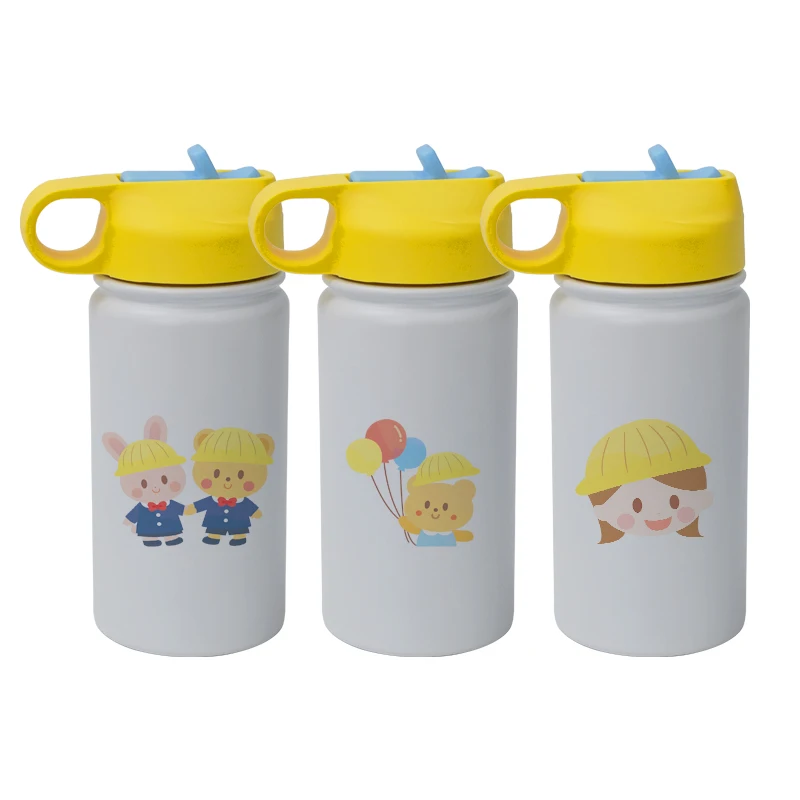 Kids Insulated Water Bottle 12oz Double Wall Stainless Steel Eco Friendly Kids Water Bottle With Straw kids Water Bottle