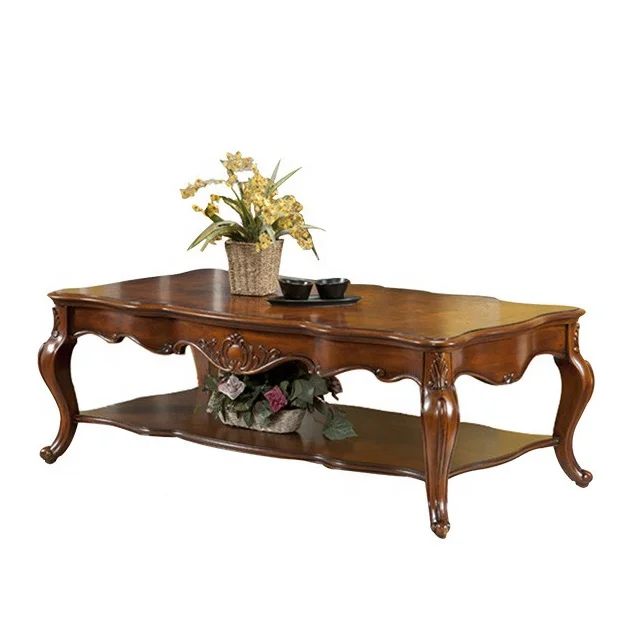 home furniture traditional wooden tea table coffee brown for living room