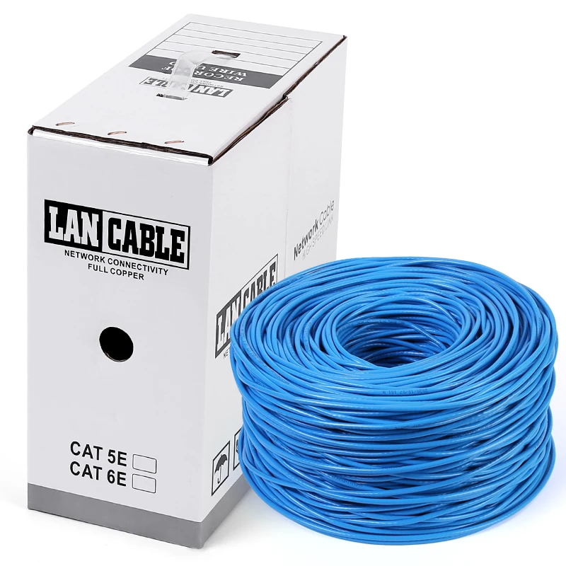 Недорогой кабель локальной сети cat6 кабели связи cat 6 305 м коробка рулон