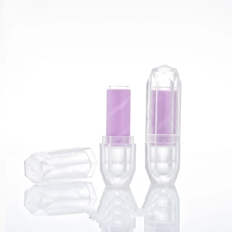 
Diy High Grade Semi Transparent Lip Balm Tube Diamond Dull Polis Empty Lipstick Tube 