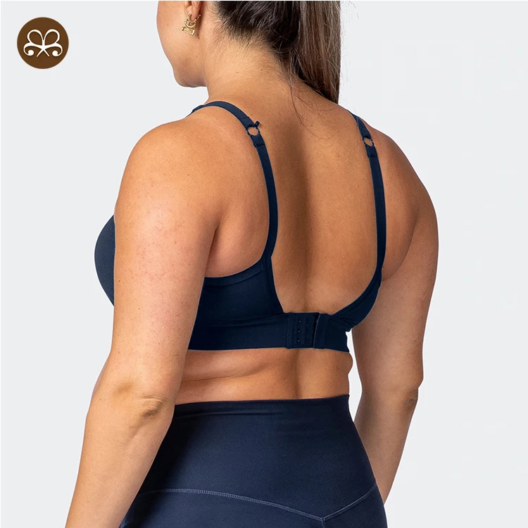 Custom Logo Navy Maternity Fitness Nursing Breastfeeding Sports Bra With mummy button