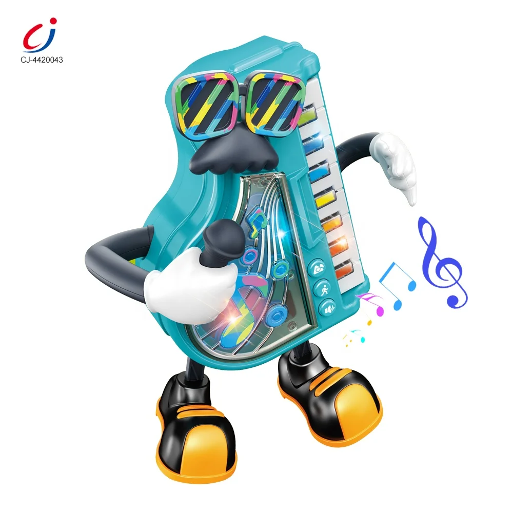Chengji multi-function electric organ piano keyboard cartoon dancing music box montessori instrument toys