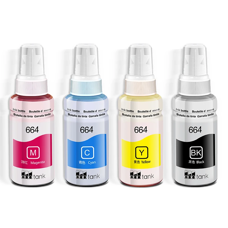 70ML 664 Dye Ink for Desktop Inkjet Printer Refill Dye Ink for Ep L100 L101 L355 L Series Printer