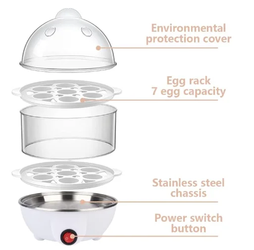 Smart Electric Egg Boiler Multi-Functional Home use Rapid Egg Cooker Steamer Automatic  egg boiling machine