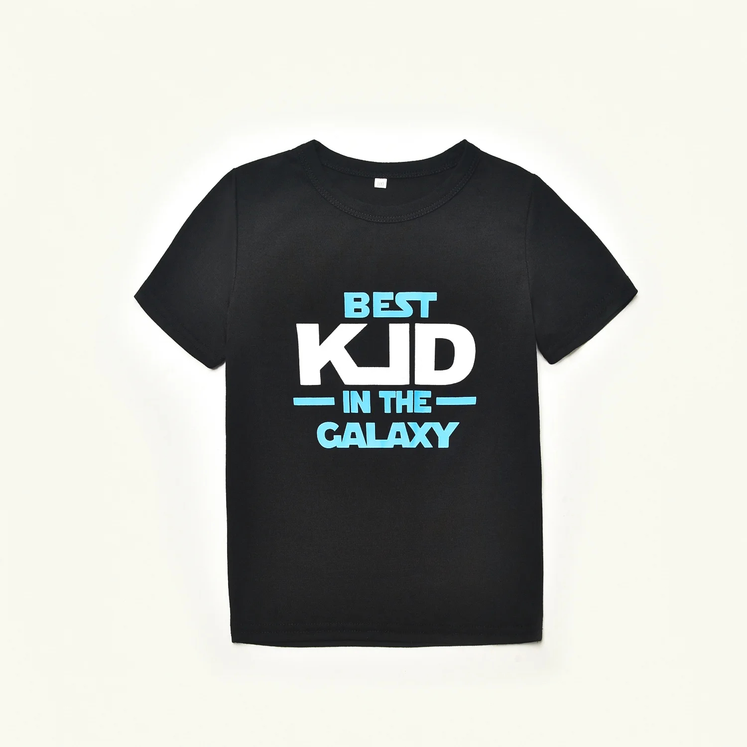 Whole Family Set Clothes Black Color Short Sleeved Letter Printed T-Shirt Parent-Child Outfit Father And Son Matching Clothes