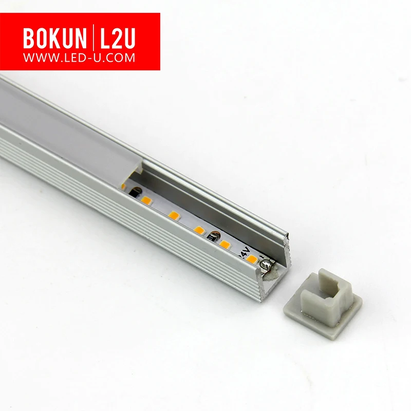 Best selling 0809 U Shape  Flat LED Aluminum Profile For LED Strip Light