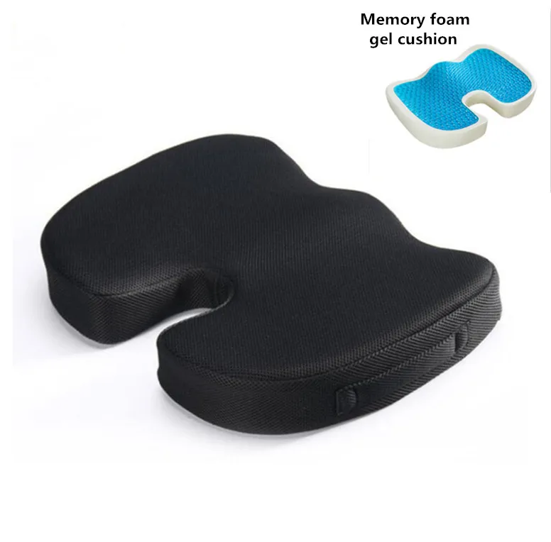 Wholesale cover Non-Slip Cool Gel seat cushion Orthopedic Gel Memory Foam  seat Cushion for Coccyx Tailbone Pain