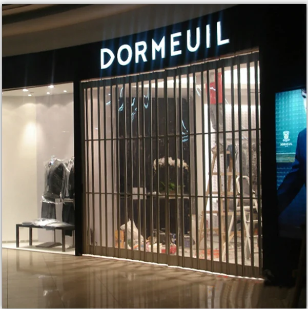 Aluminum transparent arc partition folding door custom PC crystal security anti-theft transparent Roll-up door