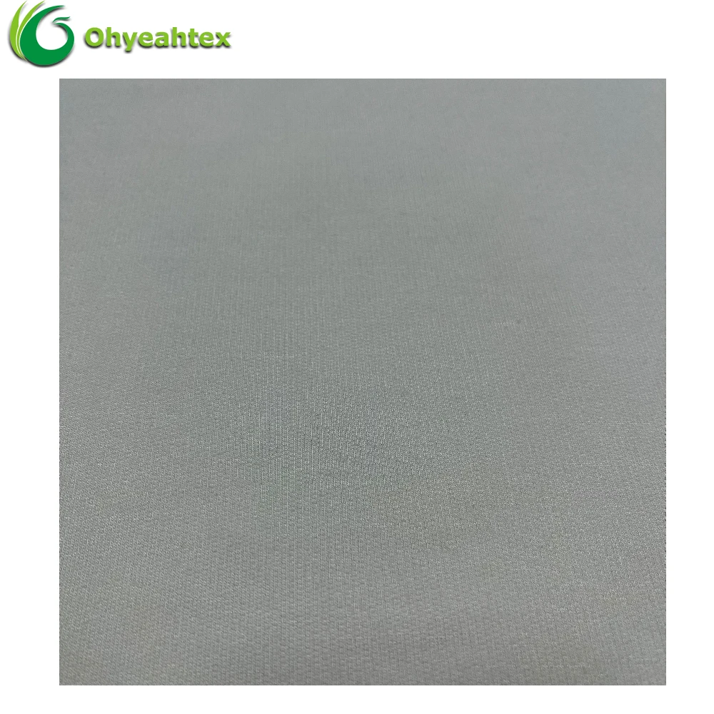 Anti Pill Comfortable Knitted Bamboo Polyester Spandex Fleece Jersey Fabric For Lining