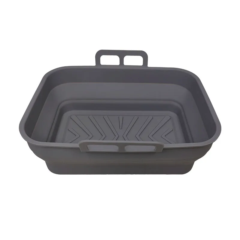 21cm*16cm Rectangular Food Grade Silicone Liner Folding Air Fryer Silicone Pot