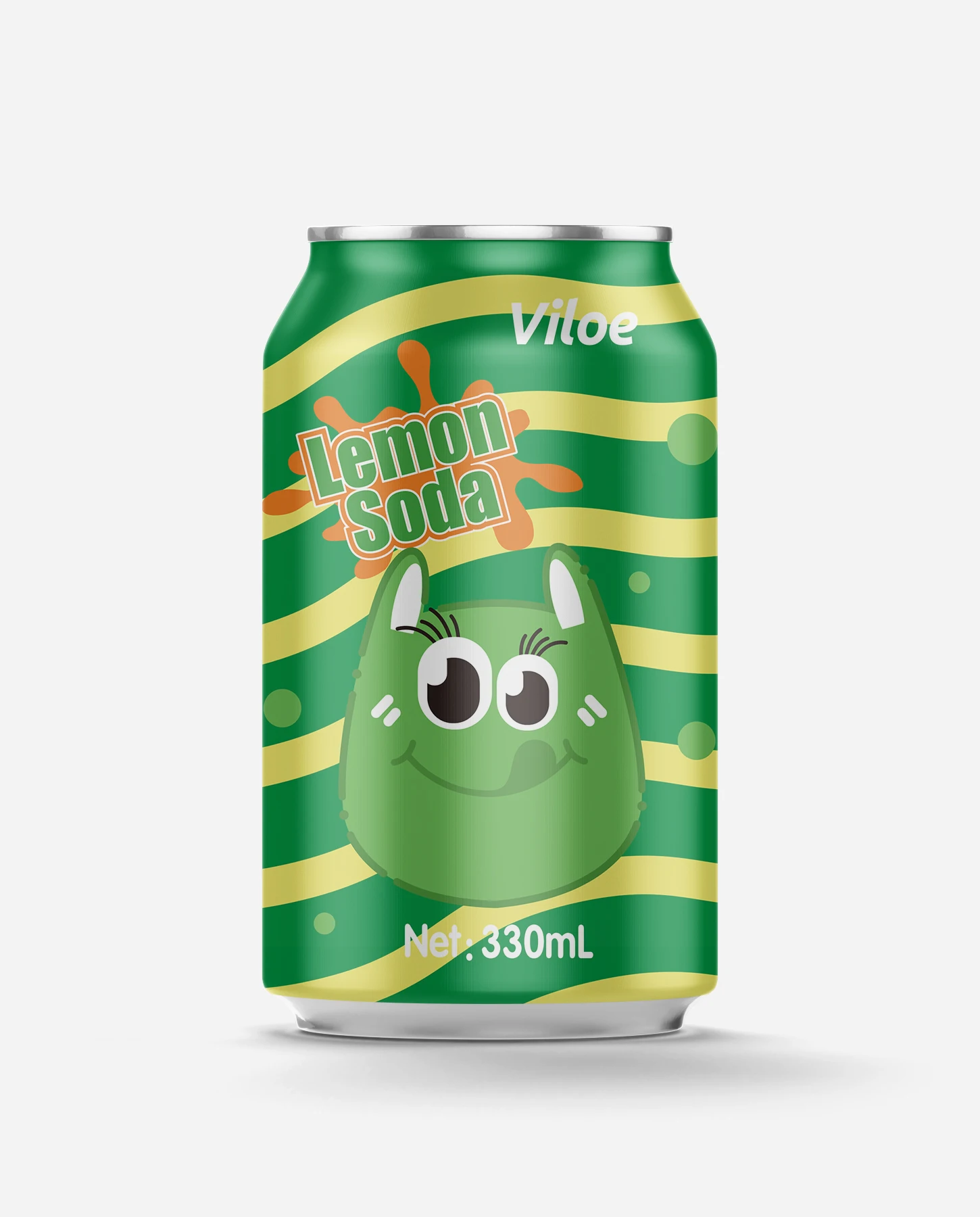 Viloe carbonated soft drink, orange soda products, 330ml canned beverage, Custom labels are accepted