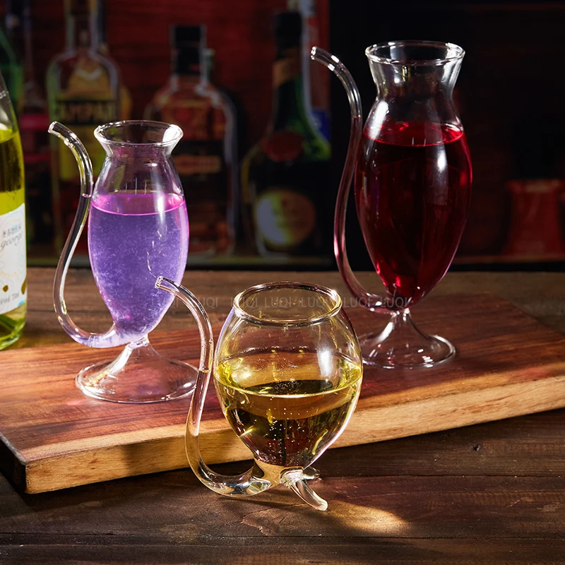 Уникальная форма Коктейльные очки Хрустальные птицы и вампиры мартини дизайн для вечеринки сок Бар стекло