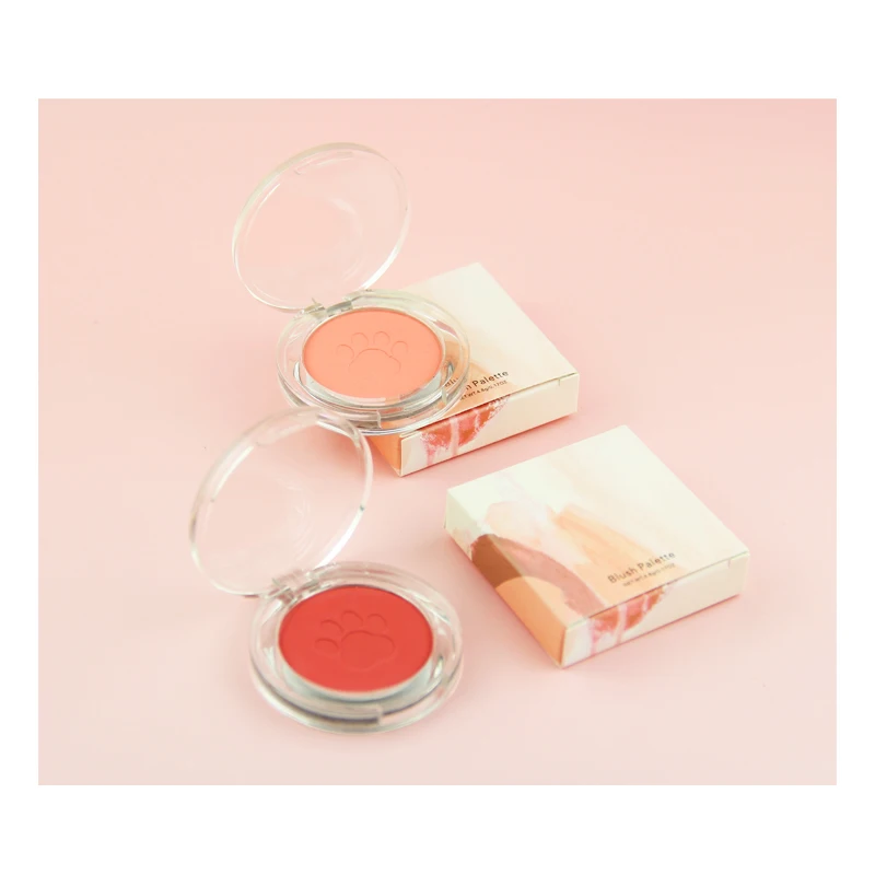 Hot selling 6 colors blusher custom beauty makeup waterproof blusher container pressed powder DIY blush palette private label