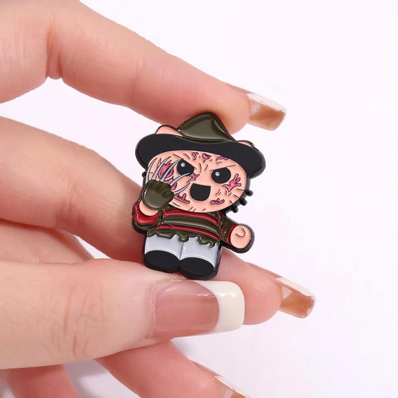 Cute But Creepy Enamel Pins Custom halloween Dagger Animals Badges Cartoon Animal Jewelry Gift for Kids Friends