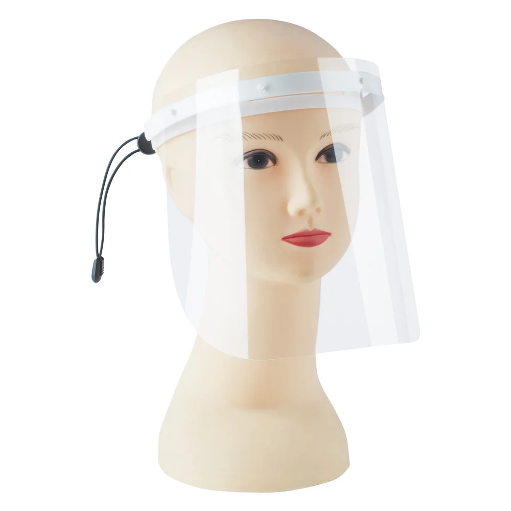 Oem Odm Design Two Side Anti Fog Coating Clear Adjustable Frame Face Shield Visors