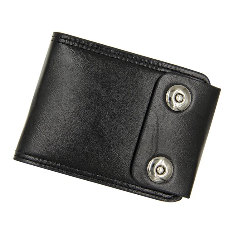 Dollar Pattern Double-Breasted Magnetic Buckle Fold Leather Man Wallet