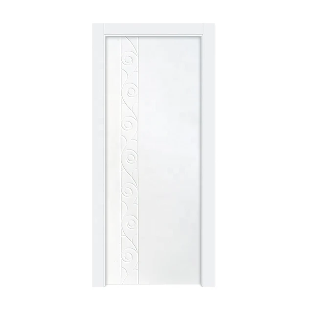 China professional water proof customized size interior white pvc wpc polymer room door for israel market with lock price