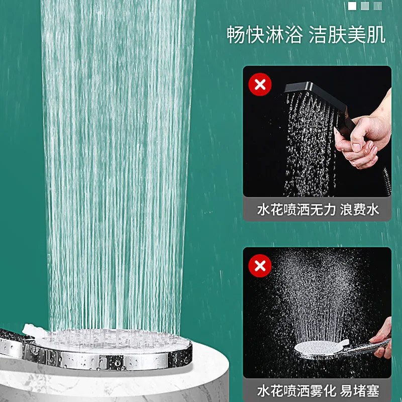 Big Panel High Pressure Five-mode Large Water outlet Bathroom Shower Hand Chrome