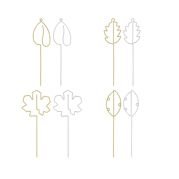 Esschert Design Indoor Garden Plant Support Stake Indoor Geometric Trellis Plant Support Leaf